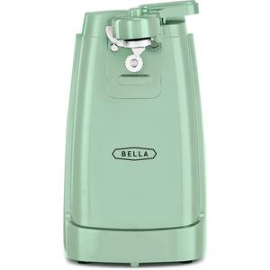 BELLA Electric Can Opener and Knife Sharpener, Multifunctional Jar and Bottle Opener with Removable Cutting Lever and Cord Storage, Stainless Steel Blade, Sage Sensio Inc.