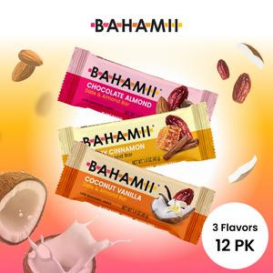 12-Pack Variety Pack: All 3 Flavors Chocolate Almond, Coconut Vanilla, Honey Cinnamon Snack