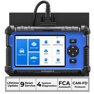 TOPDON AD600S OBD2 Scanner Car Diagnostic Scan Tool for ABS/SRS/AT/Engine, 9 Reset Services, Free Lifetime Upgrade