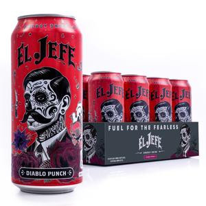 El Jefe DIABLO PUNCH Energy Drink (Case of 12) Beverage Sport