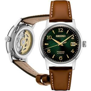 SEIKO Automatic Watch for Men - Presage Cocktail Time - Golden Numerals & Date Calendar - 50m Water-Resistant