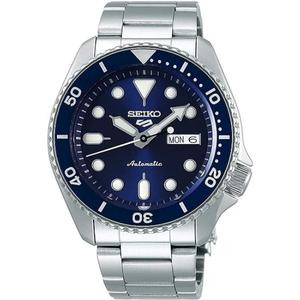SEIKO Automatic Watch for Men - 5 Sports - Day/Date Calendar, LumiBrite Hands and Markers, and Rotating Bezel, 100m Water-Resistant
