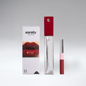 Telenovela Lips, Long-lasting Lipstick Duo, Bold Red Matte & Hydrating Shiny Gloss Combo with Vegan Leather Case, By Anna Sarelly