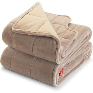 Weighted Blanket for Anxiety & Sleep - Ultra-Soft 15lb Blanket, Unique Arm Slits, Neck Cutout Features, 54 x 73 Inch Springtok