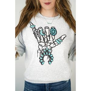 Rockin' Turquoise Women's Crewneck Sweatshirt - Soft and Comfortable