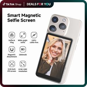[TikTokShopBacktoSchool]Wireless Magnetic Phone Screen for Crystal-Clear Selfies, Perfect for iPhone TikTok & Live Streams, Upgrade Your Vlogs & Selfies