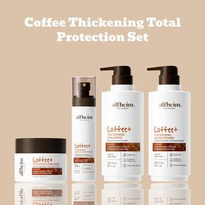 Coffee+ Thickening Hair Care Set – Shampoo, Conditioner, Hair Mask & Leave-In Conditioner for Volume, Strength & Shine, Deep Moisturizing