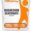 BulkSupplements.com Magnesium Gluconate Powder - Vitamins and Minerals - Fitness - Dietary Supplements - Edible Magnesium Supplements - 100g-1kg - 1400mg per Serving