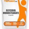 BulkSupplements.com Glycerol Monostearate Powder - Dietary Supplements - Edible - Fitness - Workout Powders - 100g-1kg - 1500mg per Serving