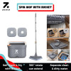 Zolele Self Wash Spin Mop M16 and Bucket System 2pcs/set Microfiber Mop Cloth Cleaning System - Self-Was & Dry Light Household Tornado Mop, Separate Clean & Dirty Water, Adjustable 360° Rotation Feature, Steel Mop hand