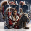 3D Black Santa Tumbler