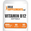 BulkSupplements.com Vitamin B12 Softgels  - Dietary Supplements - Edible - Fitness - Energy Supplement - Vitamins and Minerals - 60-180 Softgels - 1000mcg-5000mcg per Serving