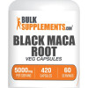 BulkSupplements.com Black Maca Root Capsules - Dietary Supplements - Natural Antioxidants - Edible - Immune Support - Vegan - 420 Capsules - 5000mg per Serving