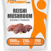 BulkSupplements.com Reishi Mushroom Extract Powder - Dietary Supplements - Edible - Fitness - Natural Antioxidants - Sleep - Mushroom Supplement - Red Reishi - 100g-1kg - 1000mg per Serving