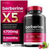 Thinbi 1000mg Berberine Supplement Capsules with Bitter Melon and Banaba Leaf - 30 Servings