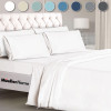Mueller Luxury 6 Piece Queen Bed Sheets Set - Ultra-Soft 1800 Series, Cooling & Breathable Hotel Quality Bedding, Deep Pocket up to 16" - Hypoallergenic, Wrinkle-Resistant, Oeko-TEX, White