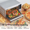COMFEE' Toaster Oven Air Fryer FLASHWAVE Ultra-Rapid Heat Technology, Convection Toaster Oven Countertop with Bake Broil Roast, 6 Slices Fits 12’’ Pizza 24QT, 4 Accessories 1750W Stainless Steel