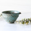 Blue Matcha Bowl with Spout, Tea Bowl for Mixing Matcha Green Tea