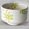 Green Flowers Matcha Bowl, Tea Bowl for Mixing Matcha Green Tea