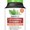 Zenwise Vitamin C Liposomal Ascorbic Acid – Organic Bio Available Vitamin C for Immune Health, Natural Energy Boost, and Skin Care Support - 180 Capsules
