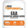 BulkSupplements.com Essential Amino Acids Capsules - Amino Acid Proteins - Fitness - Edible - Dietary Supplements - 180-360 Capsules - 1000mg per Serving