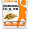 BulkSupplements.com Ashwagandha Root Extract Powder - Natural Extract - 100g-1kg - 600mg Per Serving