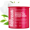 Retreat Kr Green Tea Toner Pads Korean - AHA BHA & Glycolic Acid, 150 Exfoliating Pads, XL Dual Texture, Exfoliate, Brighten, Minimize Pores, Hypoallergenic & Vegan, for Sensitive Acne-Prone Skin