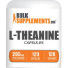 BulkSupplements.com L-Theanine Capsules - Healthcare - Edible - Dietary Supplements - Amino Acids - 120 Capsules - 200mg per Serving