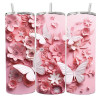 20oz Butterfly and flower tumbler