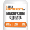 BulkSupplements.com Magnesium Citrate Softgels - Dietary Supplements - Fitness Minerals - Natural - 120-240 Softgels - 250mg per Serving