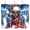 Christmas Black woman tumbler 20 oz