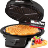 Mueller Heart Waffle Maker, 5 Belgian Waffle Iron, Adjustable Browning Control, Cool Touch Handle, Compact and Easy to Clean, Great Mother’s Day Gift