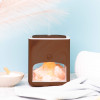 Himalayan Pink Salt Diffuser & 10 Essential Oils - Dark Wood