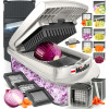 Mueller Pro-Series 10-in-1, 8 Blade Vegetable Chopper, Onion Mincer, Cutter, Dicer, Egg Slicer with Container, French Fry Cutter Potatoe Slicer, Home Essentials & Kitchen Gadgets, Salad Chopper