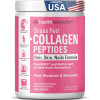 Collagen Peptides Powder Supplement - Pure Hydrolyzed Grass-Fed Collagen Peptides – For Skin Hair Nails Joints, Post Fitness Workout and Recovery –Triple Refined for Easy Mixing, Non-GMO, Sugar Free, Dairy & Gluten-Free, Unflavored