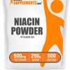 BulkSupplements.com Niacin Powder (Vitamin B3) - Dietary Supplements - Edible - Fitness - B Vitamins - Skincare Supplement - For Skin - 100g-1kg - 500mg per Serving