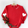 Valentine sweatshirt with hearts