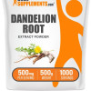 BulkSupplements.com Dandelion Root Extract Powder - Dietary Supplement - Edible - Natural Antioxidants - Fiber - Fitness - Dandelion Powder - 100g-1kg - 500mg per Serving